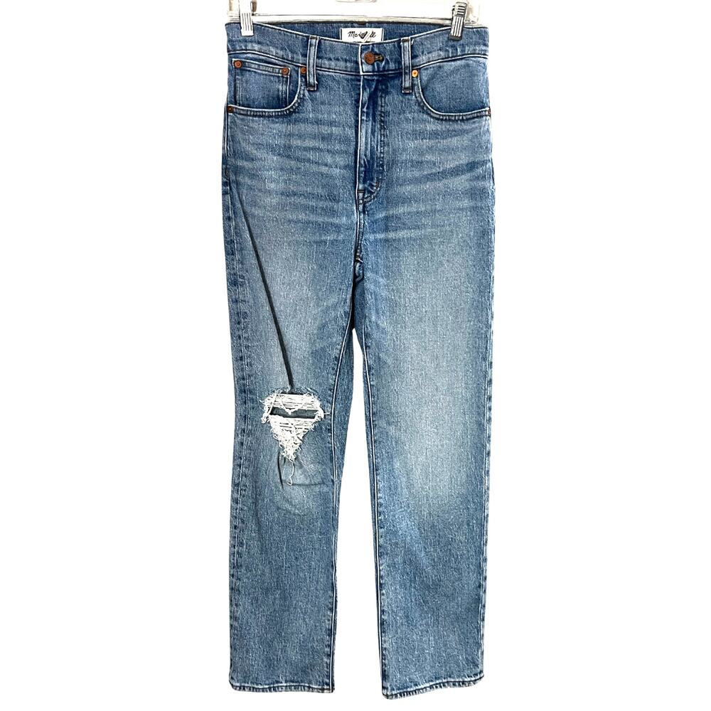 Madewell Reinhart Wash Blue Denim Perfect Vintage Straight Leg Jeans Size 26 / 2